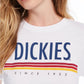 Camiseta Dickies Feminina de Algodão com Logotipo, Branca, Tamanho Pequeno