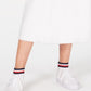 Saia midi feminina Tommy Hilfiger Denim, branca, tamanho 2