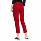 Calça reta feminina Tommy Hilfiger com zíper, vermelha, tamanho 14