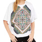 Tommy Hilfiger Moletom Paisley Raglan Feminino Branco Tamanho Médio
