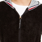 Tommy Hilfiger Moletom com capuz feminino Faux-Sherpa, preto, tamanho médio