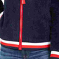 Tommy Hilfiger Moletom com capuz feminino Faux-Sherpa, azul-marinho, tamanho pequeno