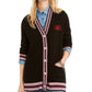 Cardigan feminino Tommy Hilfiger de tricô tipo cabo, preto, tamanho XX-G