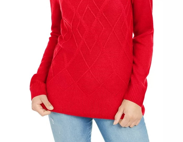 Suéter Tommy Hilfiger Feminino em Tricô com Cabo Vermelho Tamanho XS