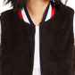 Colete feminino Tommy Hilfiger Sherpa preto tamanho médio