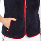 Colete feminino Tommy Hilfiger Sherpa azul marinho tamanho médio