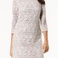 Vestido de renda feminino Jessica Howard, bege, tamanho 12, pequeno