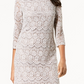 Vestido de renda feminino Jessica Howard, bege, tamanho 6, pequeno