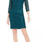 Vestido de renda com lantejoulas Jessica Howard feminino, verde, tamanho 14