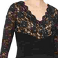Vestido de noite longo com decote em V e manga 3/4 preto Jessica Howard feminino, tamanho 14