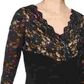 Vestido de festa longo com decote em V e manga 3/4 Jessica Howard feminino, preto, tamanho 16