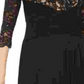 Vestido de festa longo com decote em V e manga 3/4 Jessica Howard feminino, preto, tamanho 16