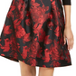 Vestido de festa curto com decote canoa e manga comprida floral Jessica Howard, tamanho 12, vermelho, tamanho pequeno