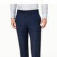 Calça social Calvin Klein Slim Fit Stretch Mini Grid Masculina Azul Marinho Tamanho 40X30