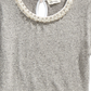 Top em camadas Monteau Big Girl's Embellished Layered Look Cinza Tamanho X-Grande