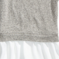 Top em camadas Monteau Big Girl's Embellished Layered Look Cinza Tamanho X-Grande