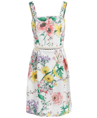 Vestido estampado floral Monteau Big Girl's, branco, tamanho grande