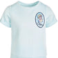 Conjunto de 2 peças de blusa e saia estampadas da Disney Little Girls Frozen Elsa, azul, tamanho 5