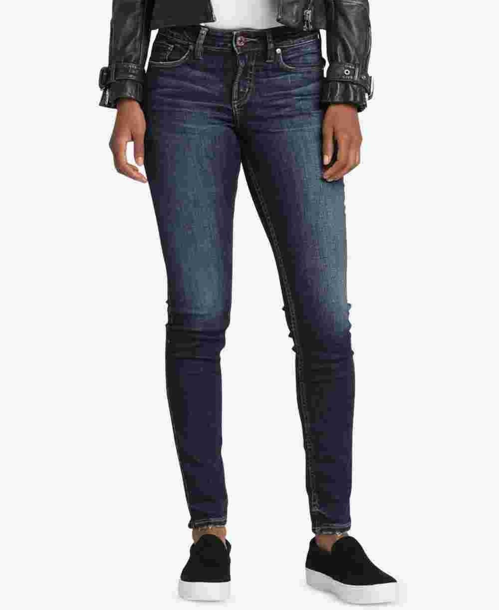 Calça jeans skinny feminina Suki Curvy Fit da Silver Jeans Co, azul, tamanho 28x29