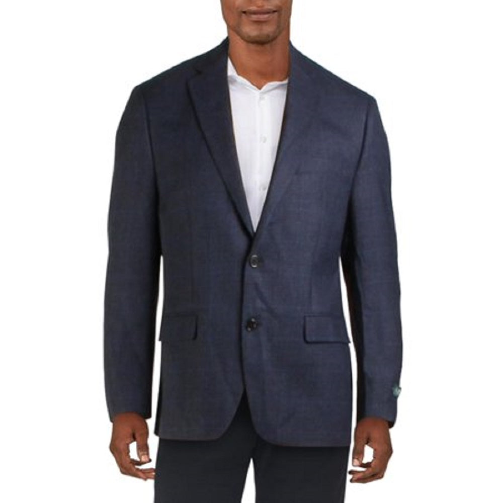 Ralph Lauren Blazer Masculino de Lã e Mista com Janela e Dois Botões, Azul Marinho, Tamanho 40