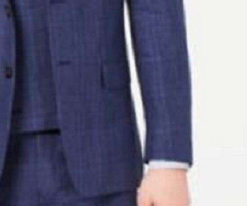 Ralph Lauren Leahy Linen Plaid Sportcoat Masculino Azul Marinho Tamanho 46