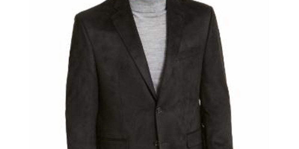 RALPH LAUREN Suéter masculino preto de manga comprida com gola e botões 38R