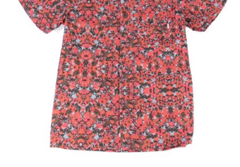 Camisa Element Masculina Floral Destination com Botões Vermelho Tamanho Médio