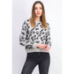 Suéter Planet Gold Junior Animal Print Cinza Tamanho P
