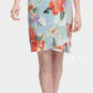 Vestido envelope falso com estampa floral Calvin Klein feminino, azul, tamanho extragrande