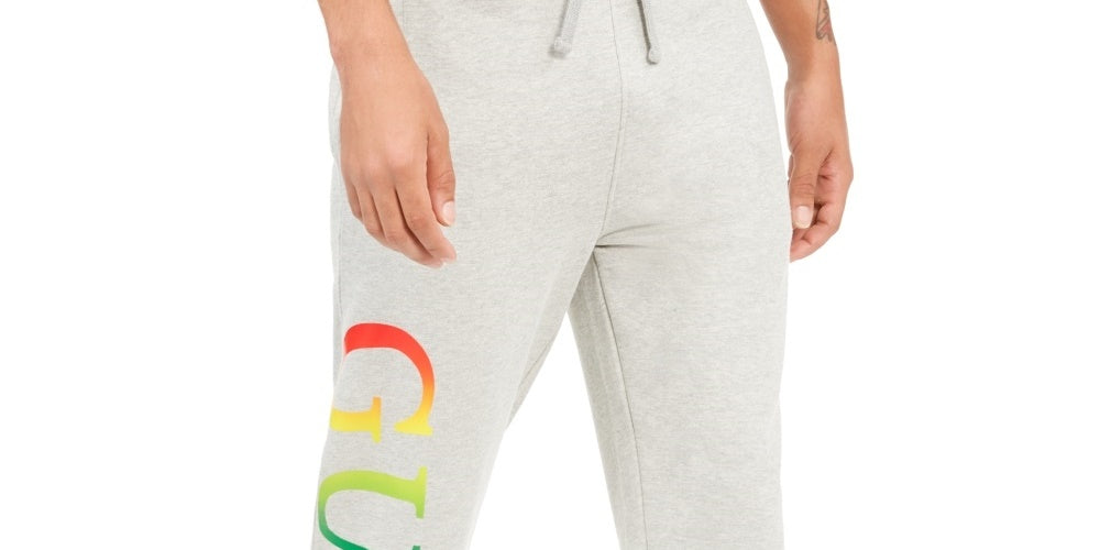 Calça de moletom e calça de moletom Guss masculina Arthur Cotton Logo cinza tamanho grande