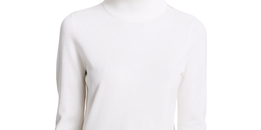 Suéter Calvin Klein Feminino Gola Alta Branco Tamanho Médio