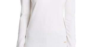 Suéter Calvin Klein Feminino Gola Alta Branco Tamanho Médio