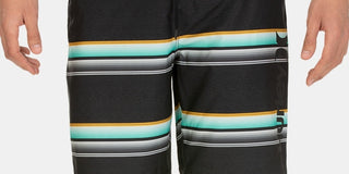 Bermuda listrada masculina Hurley, tamanho 30, carvão, REG