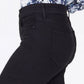 Calça jeans feminina NYDJ Marilyn com perna reta e tornozelo, preta, tamanho 12