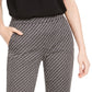 Calça feminina Michael Kors com estampa de corrente, cinza, tamanho grande