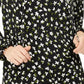 Blusa feminina Michael Kors com amarração frontal floral, verde, tamanho extragrande