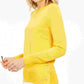 Blusa feminina Michael Kors de manga comprida com gola mandarim, cinza, tamanho pequeno