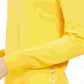 Blusa feminina Michael Kors de manga comprida com gola mandarim, cinza, tamanho pequeno