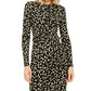 Vestido feminino Michael Kors Tossed Lillies com babados na frente, amarelo, tamanho XX-G