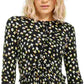 Michael Kors Feminino Amarelo Babados Floral Manga Longa Amarelo Tamanho X-G