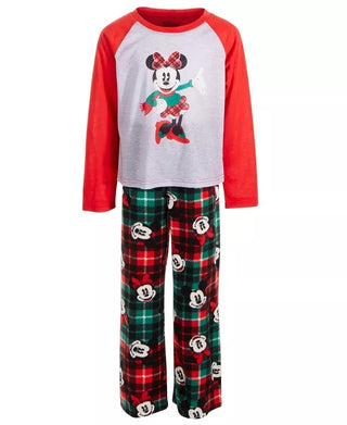 AME Little & Big Girl's 2 Pc. Minnie Mouse Plaid Pajama Set Assorted Size 4