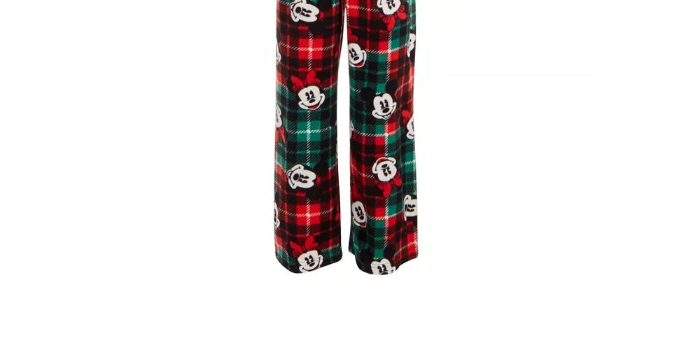 Conjunto de pijama xadrez Minnie Mouse AME Little &amp; Big Girl com 2 peças, tamanho sortido 4