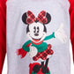 Conjunto de pijama xadrez da Minnie Mouse para meninas, 2 peças, tamanhos variados, 2T