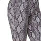 Calça jeans feminina NYDJ com estampa de cobra Marilyn, cintura alta e botões, preta, tamanho 10