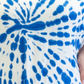 Camiseta feminina Nanette Lepore Play Plus Tie Dye Azul Tamanho 2X
