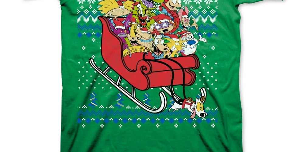 Camiseta masculina Freeze 24-7 Nickelodeon Graphic manga curta verde tamanho grande