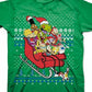 Camiseta masculina de Natal Freeze 24-7 Nickelodeon, verde, tamanho médio