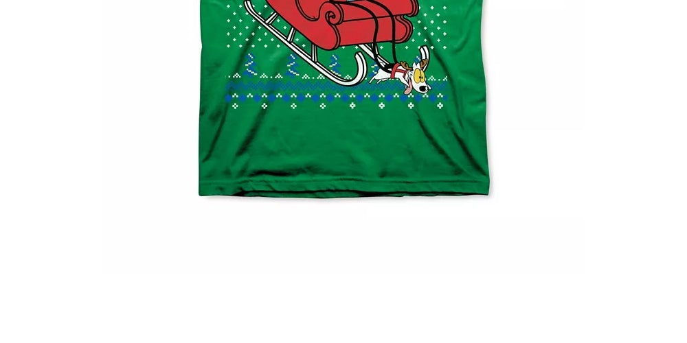 Camiseta masculina de Natal Freeze 24-7 Nickelodeon, verde, tamanho médio