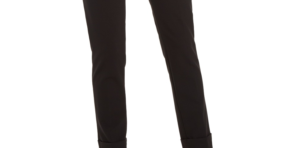 Calça social Calvin Klein X Fit Slim Fit feminina, preta, tamanho 10