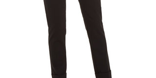 Calça social Calvin Klein X Fit Slim Fit feminina, preta, tamanho 10